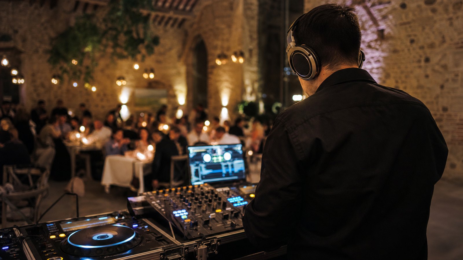 Un DJ et un photographe en prestation lors d'un événement